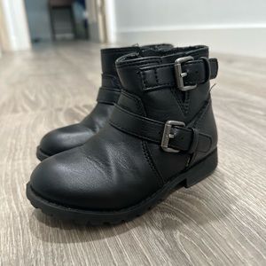 Old Navy Black Toddler Girl Booties Size 7